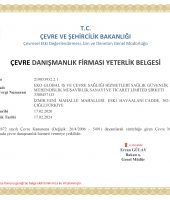 Çevre Danışmanlık Firması Yeterlik Belgesi